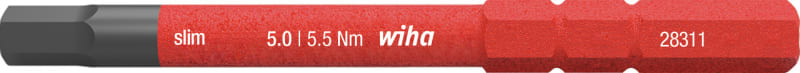 Wiha 37226 SlimVario Interchangeable Hex Socket Bit, 5 mm