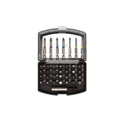 Vix Tools 1036C Bit set, 36 pieces, PH/PZ/Torx/slotted/hex, magnetic holder, plastic case