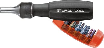 Skrallescrewdriver with 10 bits