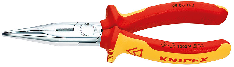 KNIPEX Long-Nose Pliers 160 mm VDE (25 06 160)