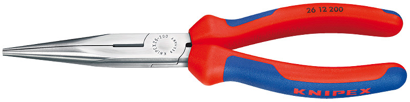 Knipex 26 12 200 Bent Long-Nose Pliers with Cutter 200 mm