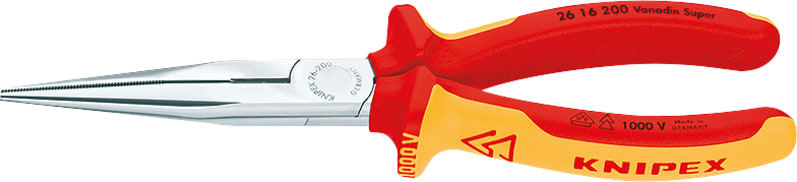 KNIPEX Long-Nose Pliers m/ shear VDE (26 16 200)