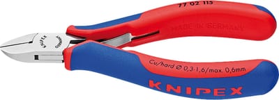 Knipex 77 02 115 Electronics Side Cutter 115mm Multi-Component Grip