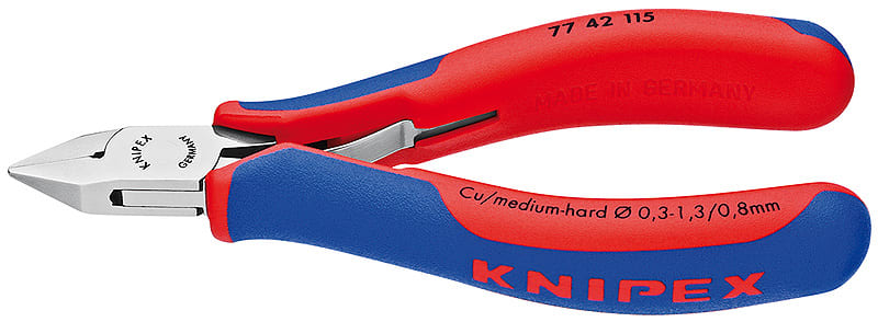 Knipex Electronics Side Cutter 115 mm Multi-Component Grip (77 42 115)