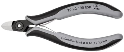 Elektonic Precision Side Cutter (79 22 125 ESD)