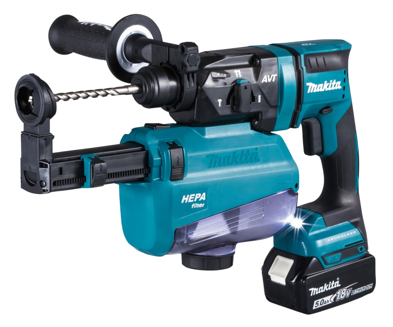 Makita DHR182RTWJ 18 V Cordless Combination Hammer with HEPA Dust Cassette (8879748)