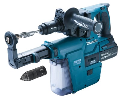 Makita DHR243RTJW 18 V SDS-Plus Rotary Hammer with HEPA Dust Cassette