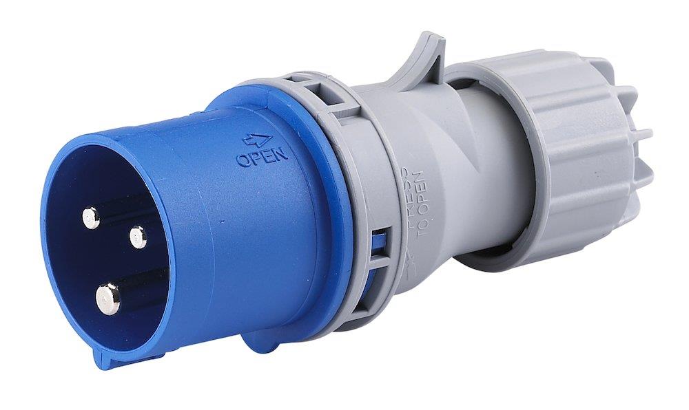 CEE Plug - 3P, 16A, 230V, H6, blue