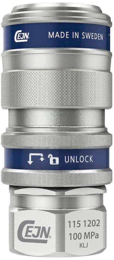 Cejn 115 Quick Coupling std steel chromated BSPP socket - 1/4", 2.5, 1000bar