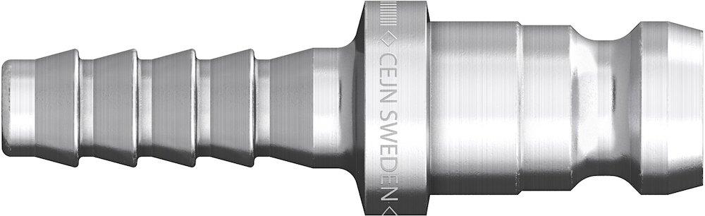 Cejn 220 quick-coupling nipple, galvanised steel, 6.3 mm hose barb, DN5