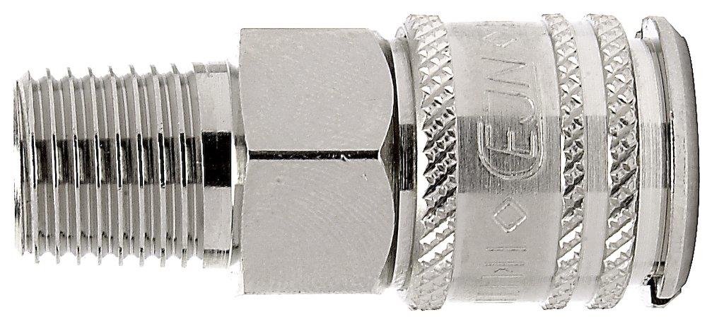 Cejn 220 Quick Coupling nipple brass nickel-plated - 1/4", 5