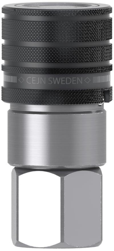 CEJN 265 Flat-Face Hydraulic Quick Coupling Galvanised BSPP - 1/4", DN6.3