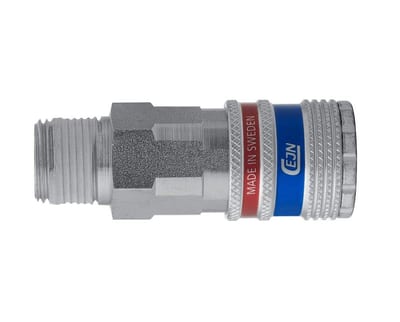 Cejn 320 Series Compressed Air Quick-Coupling Nipple, galvanised steel/brass - 1/2", DN 7.6