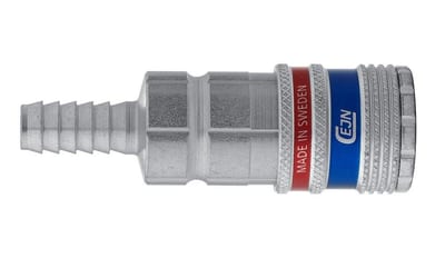 CEJN 320 Compressed Air Quick Coupling - Steel/Brass, 13 mm Hose Tail, DN 7.6