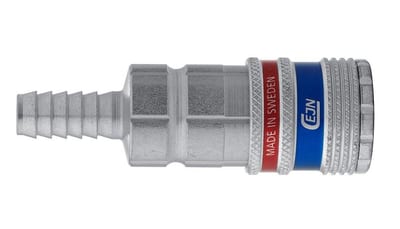 Cejn 320 Series Compressed-Air Quick Coupling Steel/Brass Galvanised 8 mm Hose Stud DN 7.6