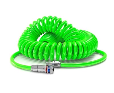 Cejn 320 Spiral Hi-Vis Compressed Air Hose with Series 320 PUR - 6.5mm, 4M, Air