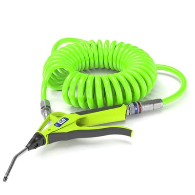 Cejn 320 Spiral Hi-Vis Spiral hose set with 209 blow gun PUR - 6.5mm, 4M, Air