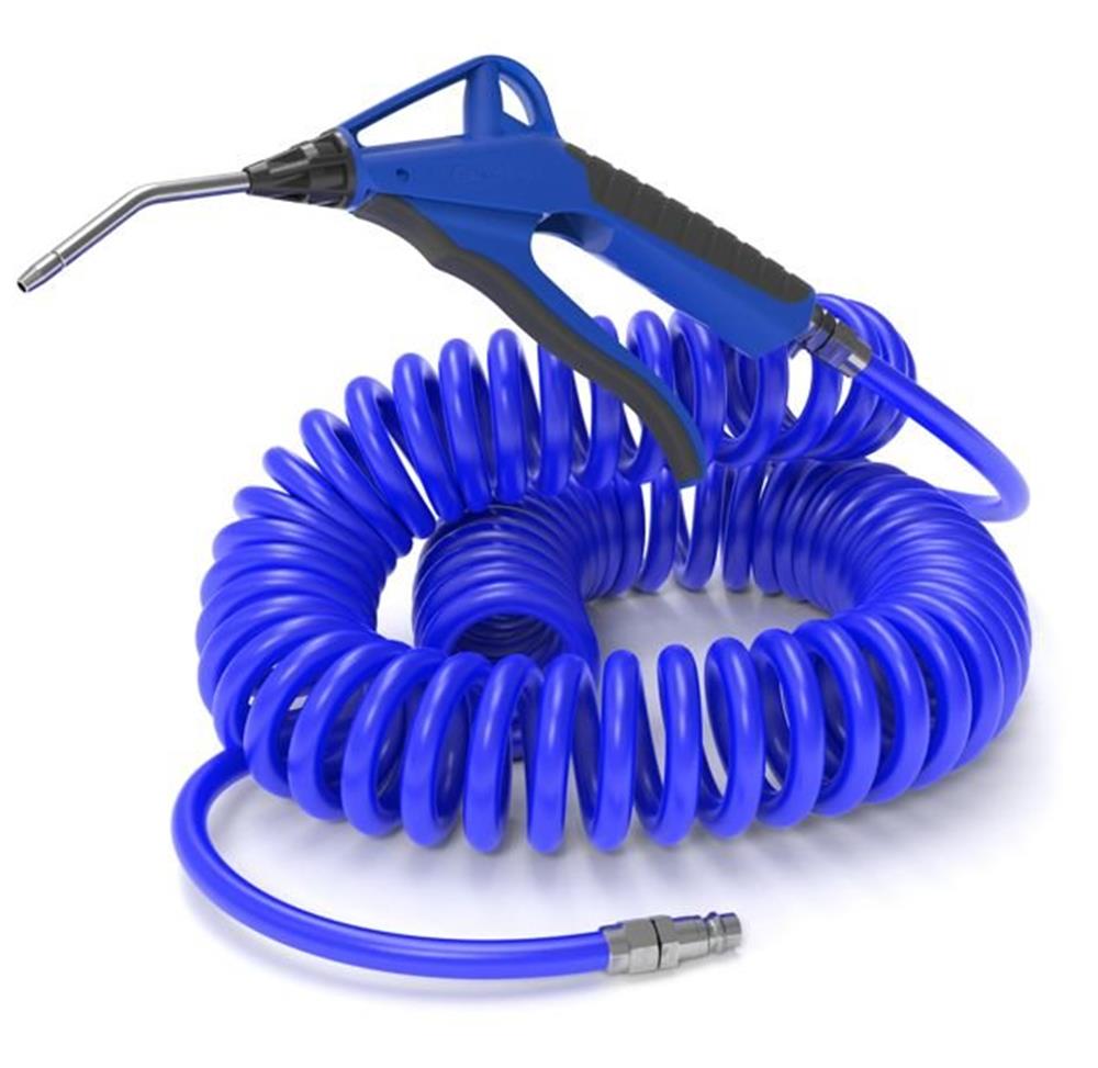 Cejn 320 Spiral Spiral hose set with blow gun PUR - Lynkobling, 5mm, 3-16", 4M, air