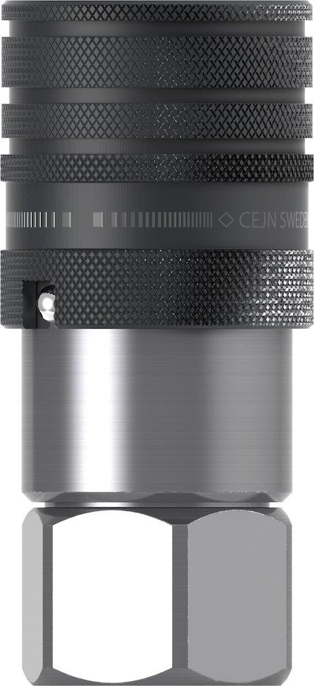 Cejn 365 Quick Coupling flat-face steel galvanised BSPP socket - 1/2", DN10, 400bar