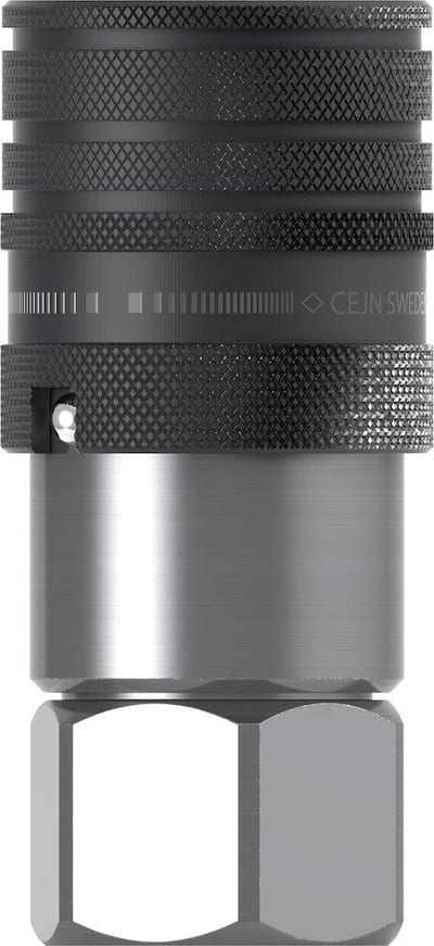 Cejn 365 Quick Coupling flat-face steel galvanised BSPP socket - 1/2", DN10, 400bar
