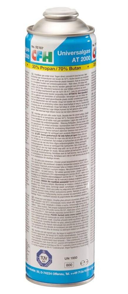 CFH AT 2000 Universal Gas cartridge Butane/Propane - 600ml, 330G, 1900°, EU 7/16"