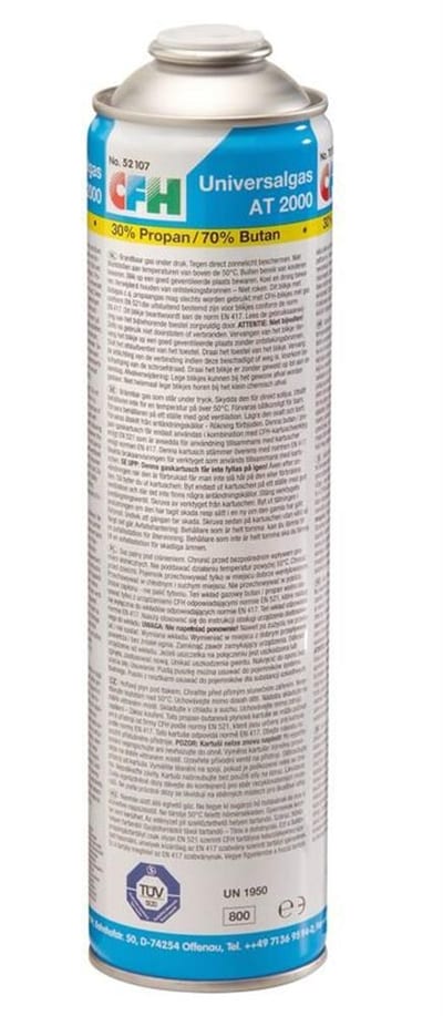CFH AT 2000 Universal Gas cartridge Butane/Propane - 600ml, 330G, 1900°, EU 7/16"