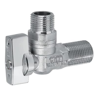 Cimberio Angle Valve nipple/nipple - 1/2", Chrome-plated, 1/2"