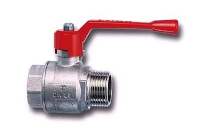 Cimberio CIM 201/12 Ball Valve socket/nipple - Normal, L-handle, brass, 1", 1"