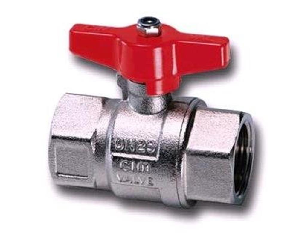 Cimberio CIM 314 Ball Valve coupling/coupling - Normal, T-handle, brass, 3/4", 3/4"