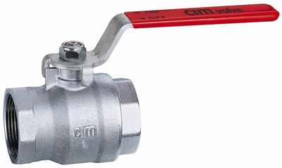Cimberio RED5 Ball Valve coupling/coupling - Normal, L-handle, brass, 1/2", 1/2"