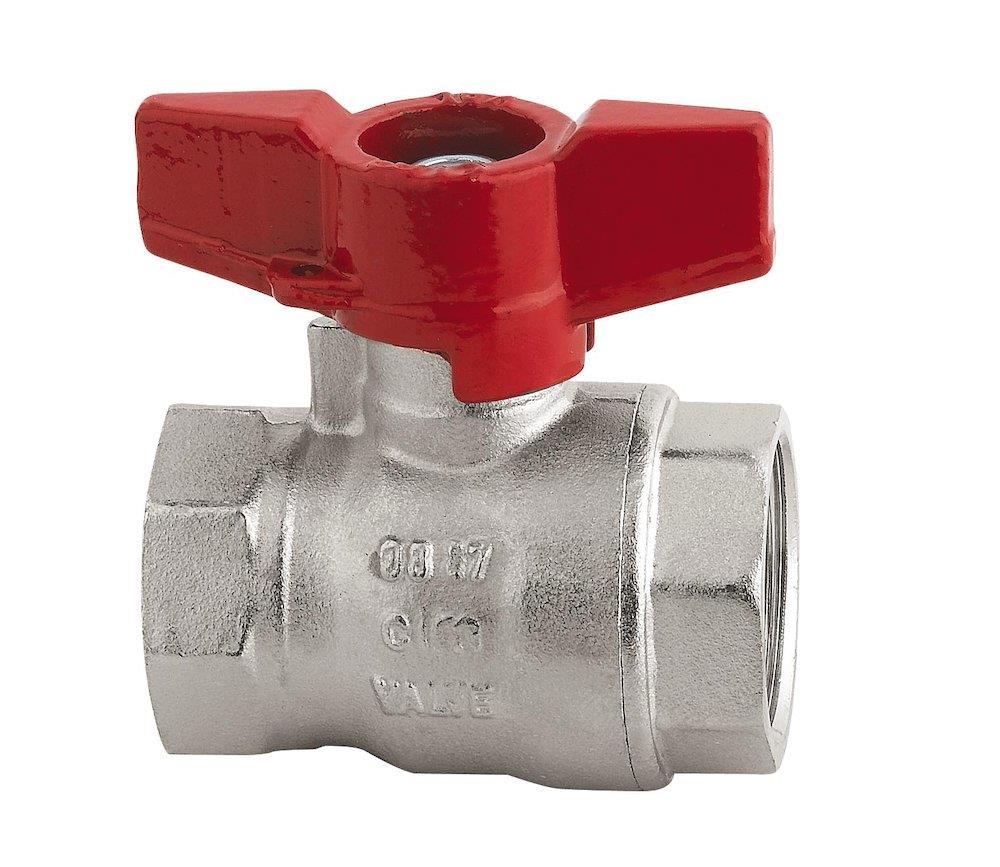 Cimberio RED6 Ball Valve coupling/coupling - Normal, T-handle, brass, 2", 2"