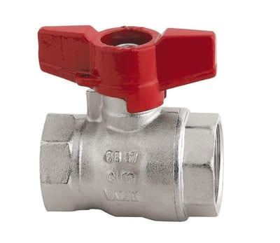 Cimberio RED6 Ball Valve coupling/coupling - Normal, T-handle, brass, 2", 2"