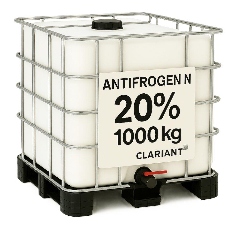 Clariant Antifrogen N ethylene glycol (EG) diluted - 1000kg, 20%, -9°C, Yes