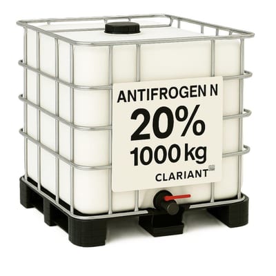 Clariant Antifrogen N ethylene glycol (EG) diluted - 1000kg, 20%, -9°C, Yes