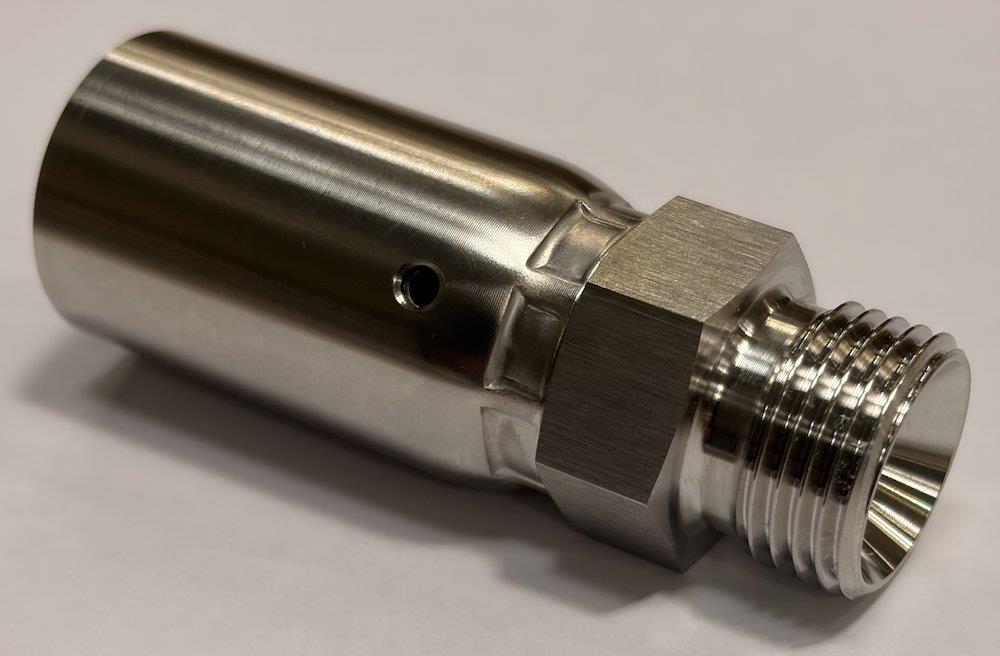 Cleany Press coupling BSP 60° nipple - 1/2", 1/2", SS304, 12mm, 22mm