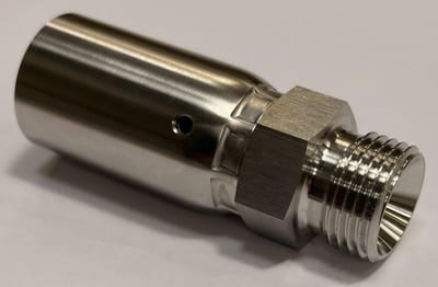Cleany Press coupling BSP 60° nipple - 1/2", 1/2", SS304, 12mm, 22mm