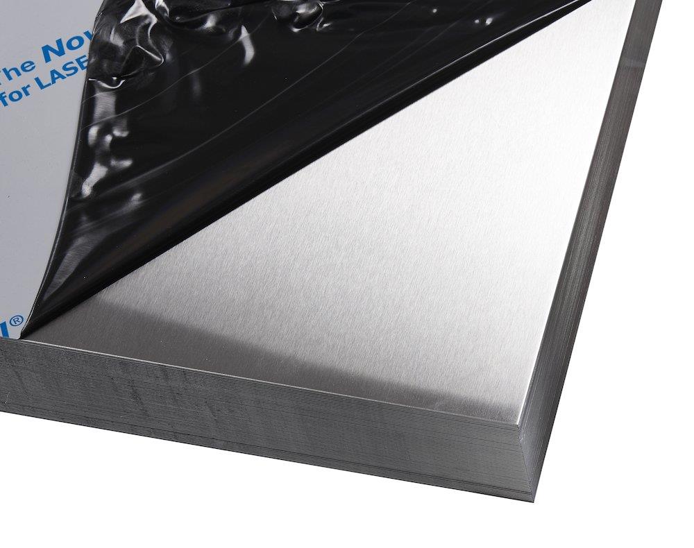 Cold-rolled plate stainless EN 1.4307 ground K220/240 laser film - 3000mm, 1500mm, 1,2mm, 45kg