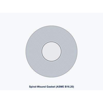 Garlock Flexseal 4" 150# Spiral Wound Gasket (316SS/Graphite)