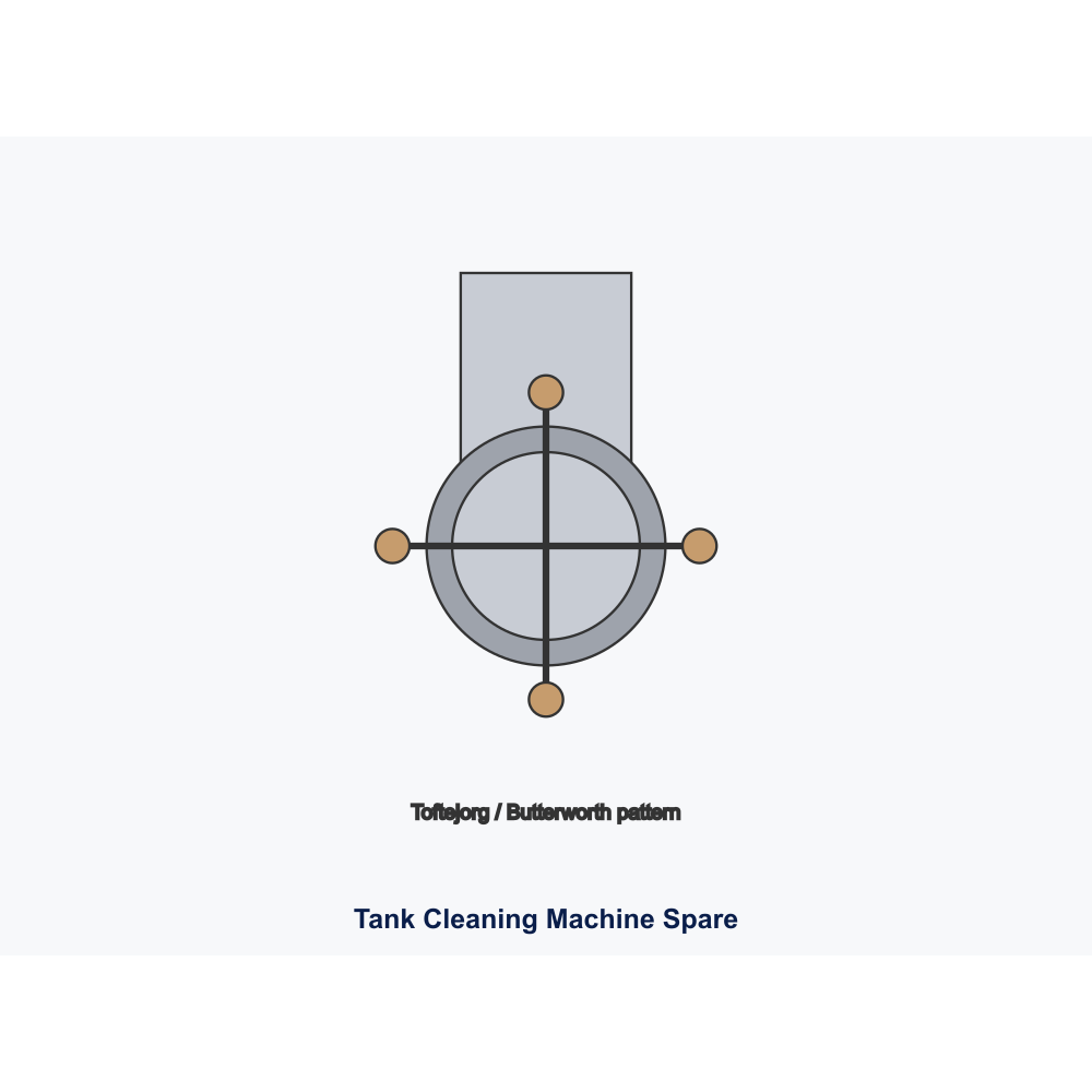 Tank-Cleaning Machine Nozzle Insert 22 mm Phosphor Bronze