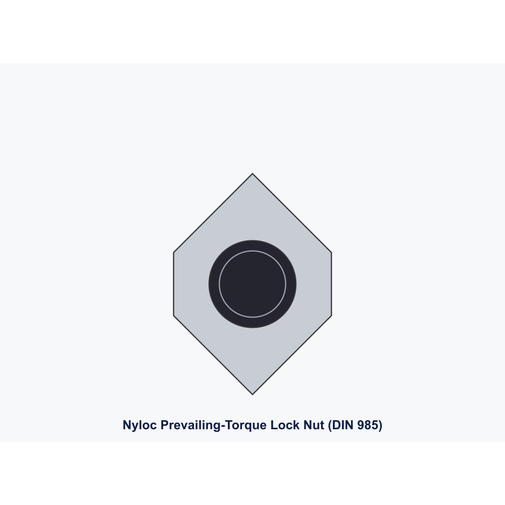 Hex Lock Nut M3 DIN 980 V — A2-70 Stainless (All-Metal Prevailing Torque)