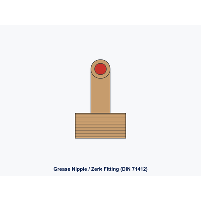 Grease Nipple DIN 71412 M6X1 Straight Stainless A2