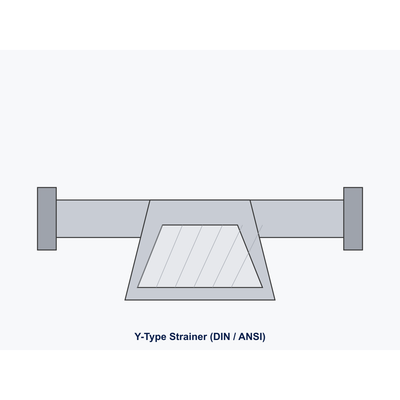 Y-Strainer Cast Iron Flanged DN15 PN16 — SS316 Screen