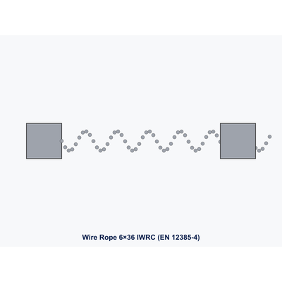 Wire Rope 6×19 IWRC Ø6 mm Galvanised Steel — per metre