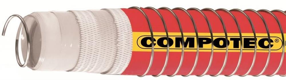Composite hose PTFE red chemicals - 3", 75mm, 80°C, 14bar