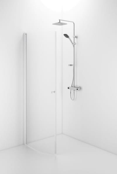 Contura Shower Space Shower door - 2000mm, 900mm, Frosted, Rounded 10547648