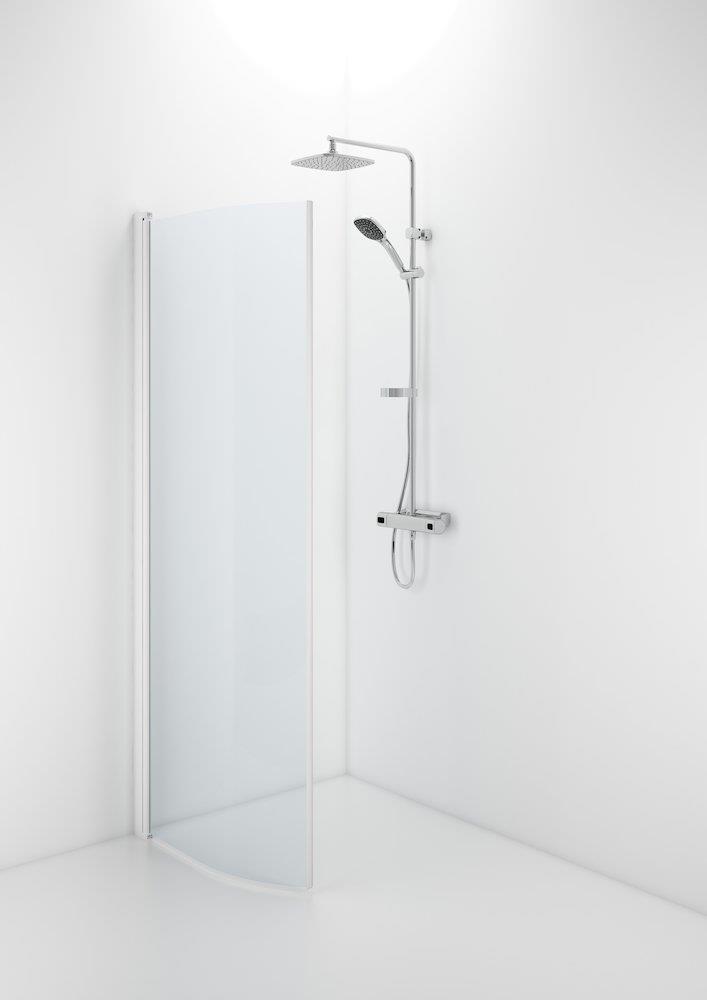 Contura Shower Space Shower door - 2000mm, 900mm, Frosted, Rounded 10547676
