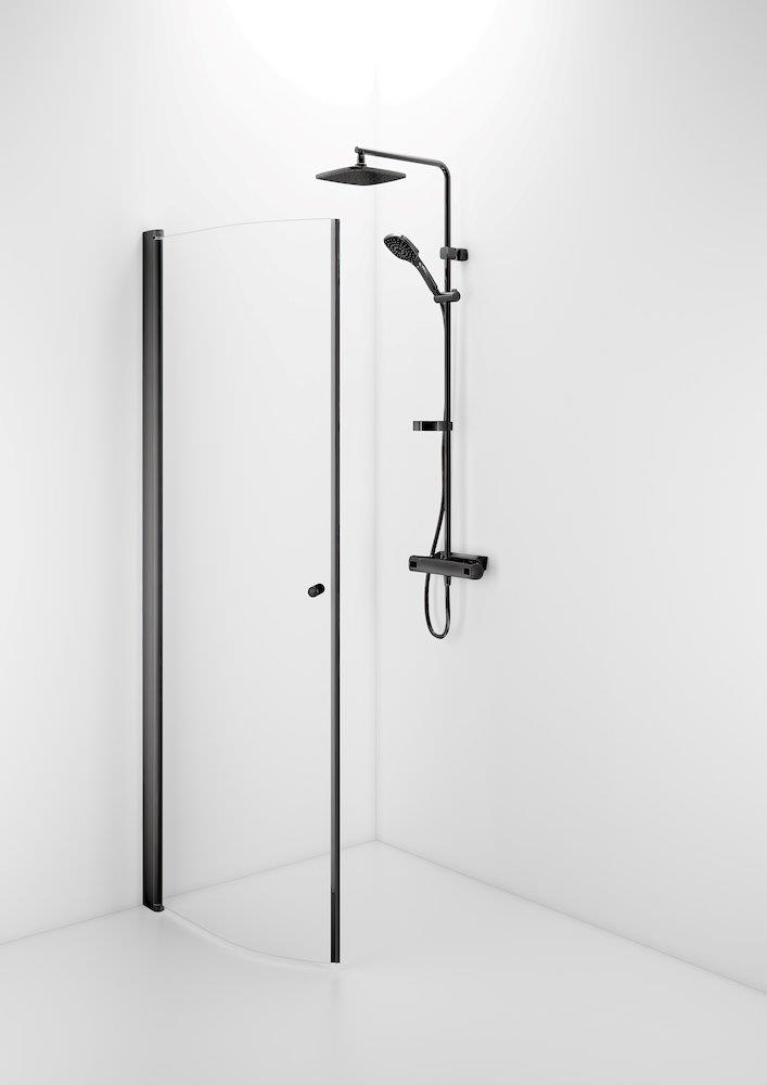 Contura Shower Space Shower door - 2000mm, 900mm, Clear, Rounded 10547647