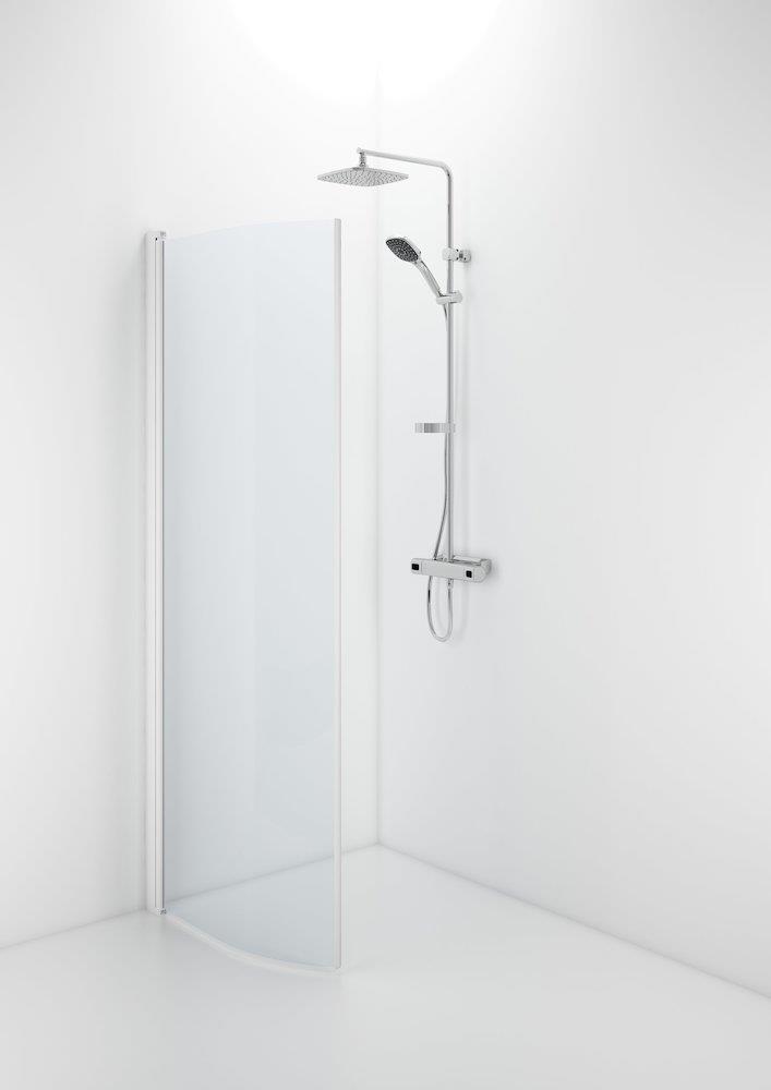 Contura Shower Space Shower door - 2000mm, 900mm, Clear, Rounded 10547674