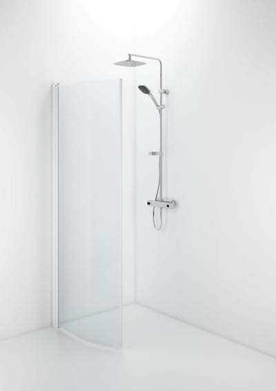 Contura Shower Space Shower door - 2000mm, 900mm, Clear, Rounded 10547674