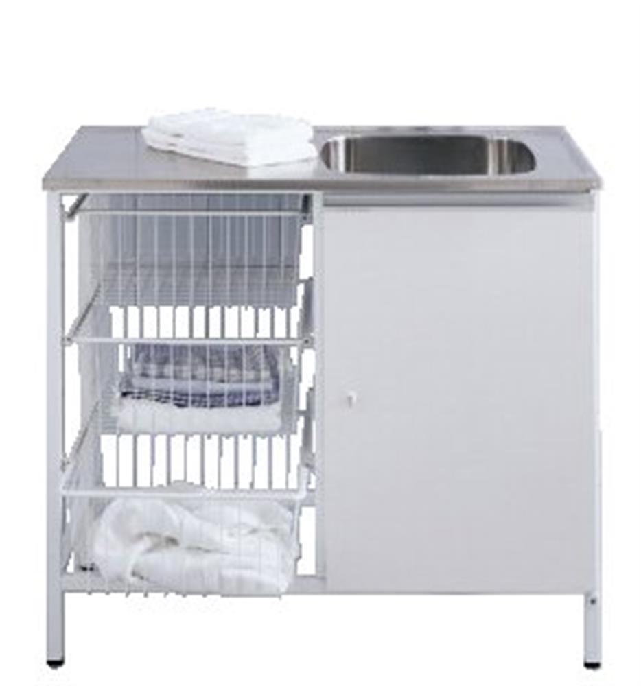 Contura Steel CAB 5 Wash Table with stand stainless steel - 514mm, 600mm